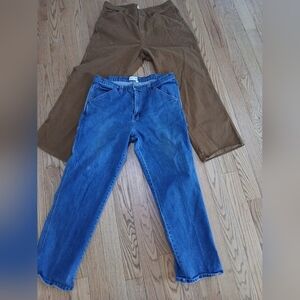 2 Pair Saddlebred Carpenter Pants Jeans 40 X 32 Both For $15.00